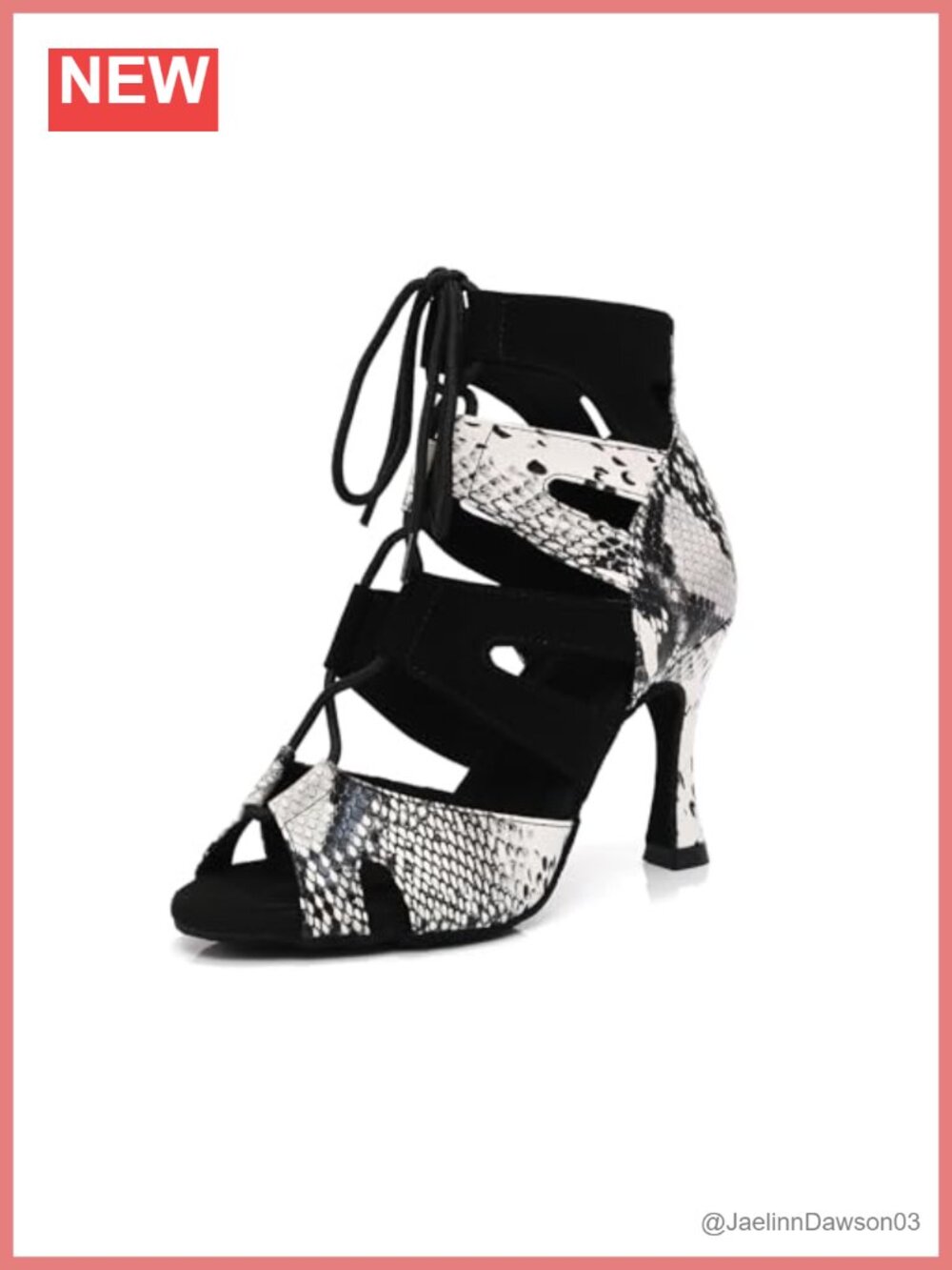 Womens Ballroom Dance Boots Open Toe High Heel Suede Sole Dance Shoes